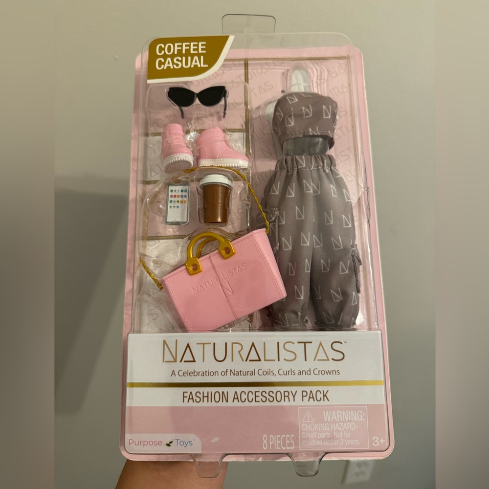 Naturalistas Fashion Pack Coffee Casual 8-Piece Outfit and Accessories Set